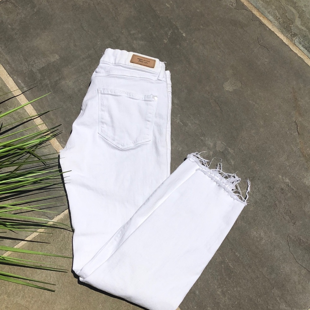 $FIRM!MANGO jeans, raw hem, distressed